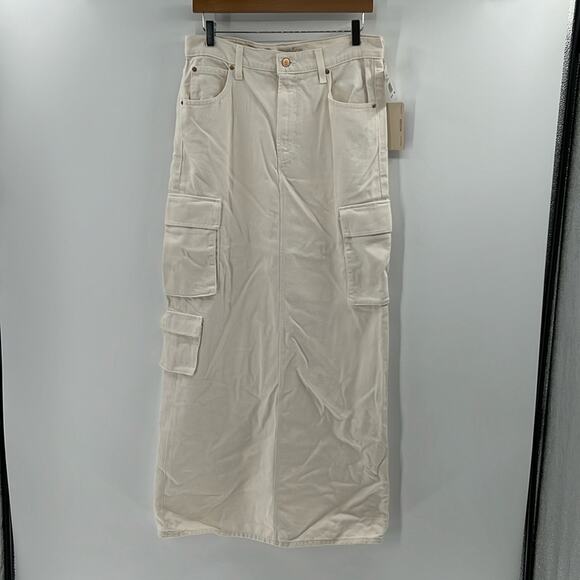 Mother Snacks The Fun Dip Cargo Maxi Skirt - Natural - 29 - New with tags - Picture 1 of 10